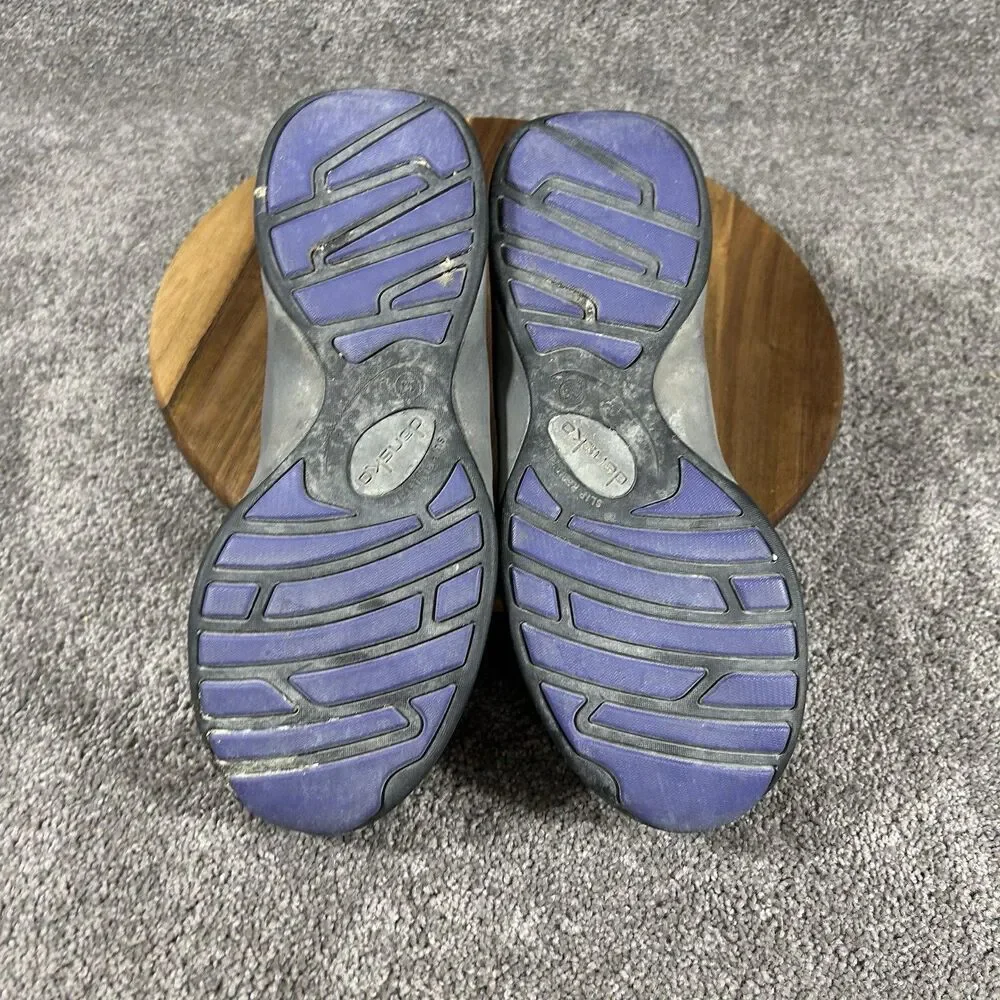 Dansko Sabrina Woman's Sz EU 38 US 7.5 Gray Purple Leather Athletic Shoes Used